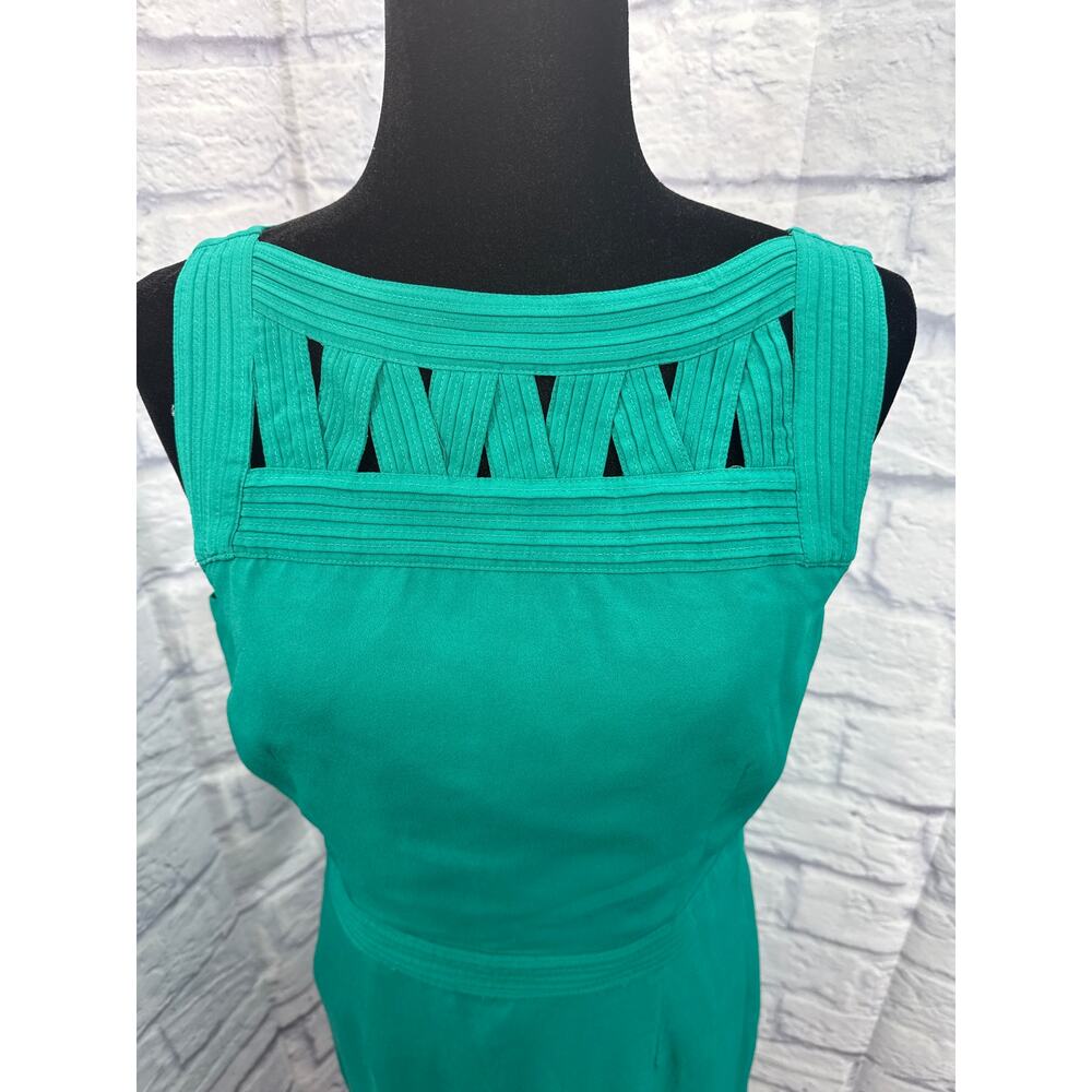 Banana Republic Green Sleeveless Dress Size 10 - Picture 4 of 7